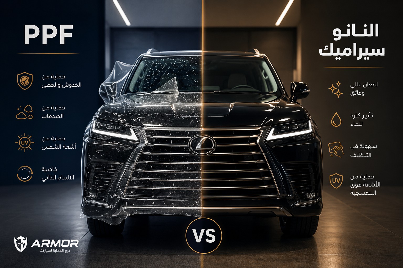 طلاء السيراميك أم PPF: ما الفرق؟