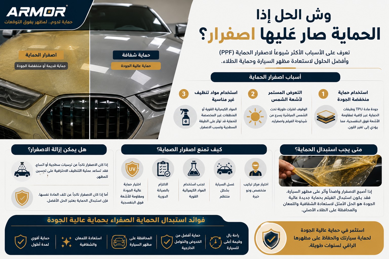 ماذا تفعل إذا اصفر فيلم حماية الطلاء؟