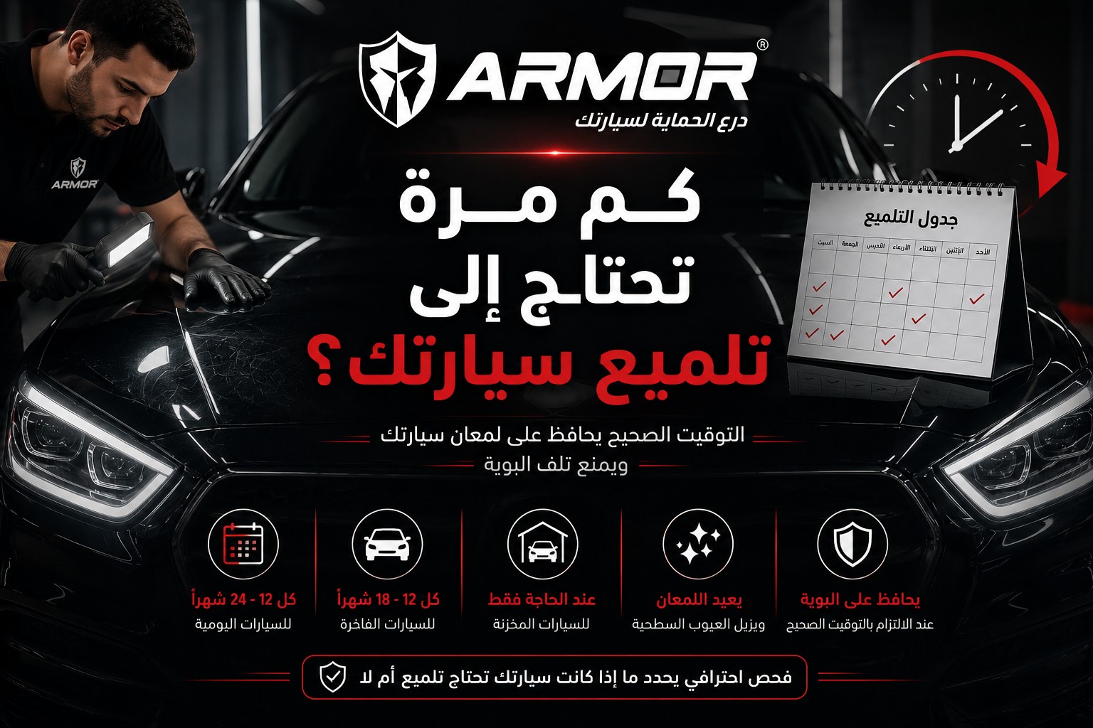 كم مرة ينبغي تلميع سيارتك؟